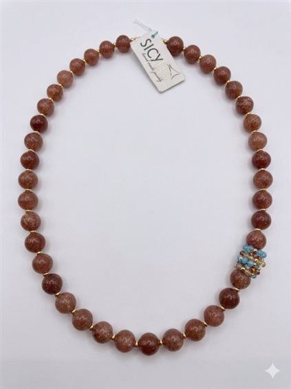 Collana Sicylui Donna in Argento 1491CO17-MARRONE - 1491CO17-MARRONE